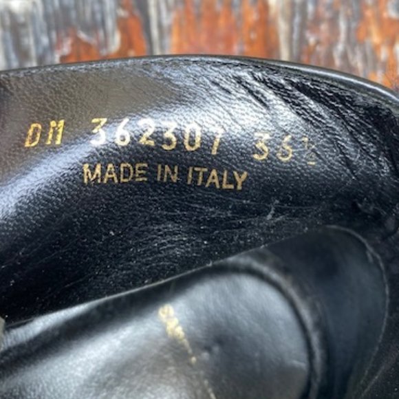 Saint Laurent Black Leather Studded Creeper - Picture 5 of 6